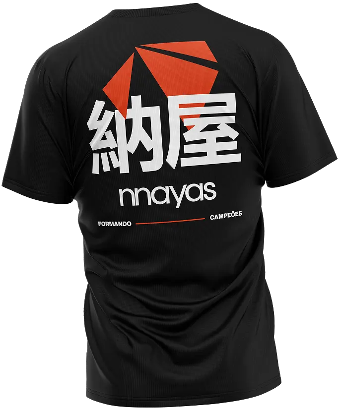 Camisa oficial da NNayas, vista das costas